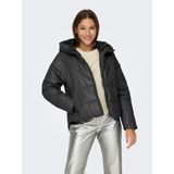 Only Onlnewanja Faux Leather Puffer Kadın Mont - Siyah - XL