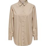 Only Onlnora New L/s Shırt Wvn Noos Kadın Kahverengi Gömlek - 15227677
