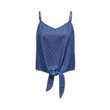 ONLY ONLNOVA AZURE KNOT SINGLET PTM Kadın Mavi T-Shirt - 15343004