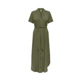 ONLY ONLNOVA LIFE ELITE IZI SHIRT DRESS SOLID Kadın Yeşil Elbise - 15331928