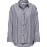 Only Onloregon Lyrına L/s Shırt Wvn Kadın Mavi Gömlek - 15377119
