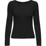 Only Onlpamela Slim Fit Bisiklet Yaka Örme Kazak Bayan Kazak 15363061 - Siyah