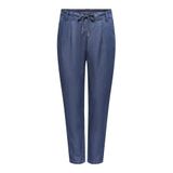 ONLY Onlpoptrash Belden Bağlamalı Cep Detaylı Pantolon, 26/32, 15342874, Dark Blue Denim, Kadın