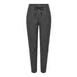 ONLY ONLPOPTRASH-Dell kadın pantolonu normal kesim pantolon, koyu gri melanj, M / 32L