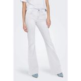 Only Onlreese Pamuklu Slim Fit Normal Bel Geniş Paça Jeans Bayan Kot Pantolon 15309845 BEYAZ