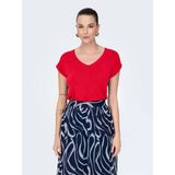 Only Onlrılla S/S V-Neck Top Jrs Kadın Kırmızı T-Shirt - 15315776