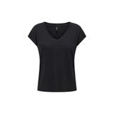 ONLY ONLRILLA S/S V-NECK TOP JRS Kadın Siyah T-Shirt - 15315776