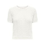 ONLY Onlsaga Life Ss O-Neck Cc KNT kadın kazağı, Cloud Dancer., M
