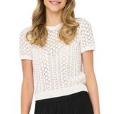 ONLY Onlsaga Life Ss O-Neck Cc KNT kadın kazağı, Cloud Dancer., S