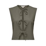 Only Onlsakura Regular Fit Yuvarlak Yaka Bağlama Detaylı Yelek Bayan YELEK 15366877