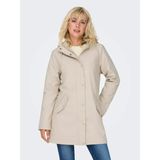 Only ONLSALLY RAINCOAT OTW NOO Bej Kadın Mont - Beyaz