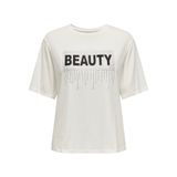 Only Onlsanni Taşlı Pamuklu Regular Fit Bisiklet Yaka T Shirt Bayan T SHİRT 15346650