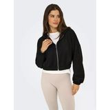 Only Onlscarlett Lıfe Ls Zıp Hood Swt Noos Kadın Siyah Sweatshirt - 15346449
