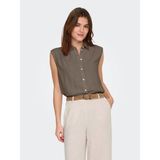 Only Onlsıesta S/l Lınen Bl Shırt Pnt Noos Gri Kadın Gömlek 15367416 - XL
