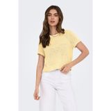 Only Onlsunny Regular Fit Bisiklet Yaka Örme Bayan Kazak 15254282 SARI