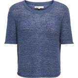 Only Onlsunny S/s Pullover Knt Noos Kadın Mavi Kazak - 15254282