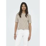 Only Onlsunny S/s Structure Pullover Knt Kadın Beige Kazak - 15350928 - Bej - M