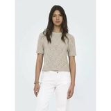 Only Onlsunny S/S Structure Pullover Knt Kadın Beige Kazak - 15350928