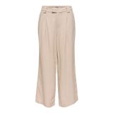 Only Onlsvea Keten Karışımlı Regular Fit Orta Bel Bayan Pantolon 15364120 BEJ