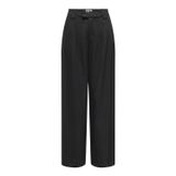 Only Onlsvea Keten Karışımlı Regular Fit Orta Bel Bayan Pantolon 15364120 SİYAH