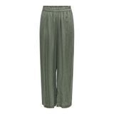 ONLY Onltokyo Life Hw Linen Blend PNT Noos Straight Fit kadın pantolonu, yüksek bel ve yan cepli, Çoklu Basil, M / 32L
