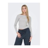 ONLY Onlval Kadın Uzun Kollu O-Neck T-shirt, Gri, S Beden