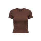 ONLY ONLVAL S/S O-NECK TOP CC JRS Kadın Kahverengi T-Shirt - O15339774
