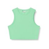 ONLY Onlvilma S/L Cropped Tank Top JRS Noos, Yeşil., L