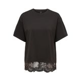 Only Onlvivvi Pamuklu Bisiklet Yaka Dantel Detaylı T Shirt Bayan T SHİRT 15385031