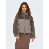 Only Onlwanja Fur Puffer Mıx Jacket cc Otw Kadın Deri Mont ve Ceket 15292945 Walnut - XL