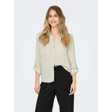 Only Onlyasmın-Sıesta Ls Lı Bl Shırt Pnt Noos Kadın Gri Gömlek - 15349102