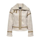ONLY Onlylva Bonded High Neck Jacket OTW kadın montu, Gri, XL