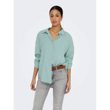Only Onlzazima L/s Loose Wvn Noos Kadın Gömlek 15272523 - Mint Yeşili