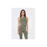 ONLY Onpsalli Life Seam Sl Kadın Crop Atlet, Haki, M Beden