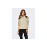 ONLY Onpshau Ls Hood Embr Brush Kadın Kapüşonlu Sweatshirt, Bej, XL