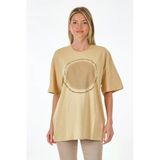 Only Oversize Minimalist Kadın T-Shirt - Kısa Kol - Günlük