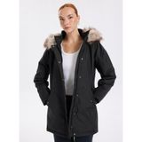 ONLY Parka Kaban, M, ONLNEWKATY PARKA LIFE OTW CC, Siyah, Kadın