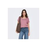 ONLY Pembe Kadın T-Shirt ONLMOSTER S/S O-NECK TOP NOOS JRS