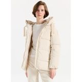 ONLY Puffer Mont, M, 5003296170, Krem, Kadın