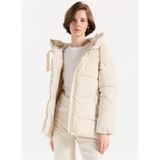 ONLY Puffer Mont, S, 5003296170, Krem, Kadın