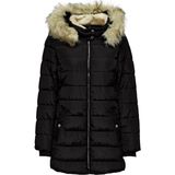 Only Regular Fit Çıkarılabilir Kapüşonlu Şişme Mont Bayan Mont 15304765 - Siyah - XS