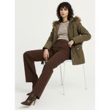 ONLY Regular Fit Yumuşak Tüy Detaylı Kapüşonlu Mont, S, Onlnewstarline, KOYU HAKİ, Kadın