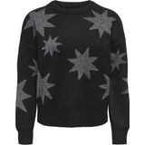 Only Rosie Ls O-Neck Glitter Kadın Triko Kazak – Işıltılı Bisiklet Yaka - Siyah - M