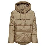 Only Selin Puffer Kadın Kahverengi Kapüşonlu Mont, Kahverengi, L