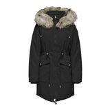 Only Siyah Kadın Kaban ONLSYLVI PARKA JACKET LIFE CC OTW