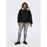 Only Siyah Kadın Mont Carnew Ellan Quılted Hood Jacket Ot - 42 - 44
