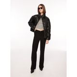 Only Siyah Kadın Mont Onlanja Faux Leather Oversıze Puffe - XS