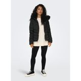 Only Siyah Kadın Mont Onlellan Quılted Hood Jacket cc Otw - XS - Black