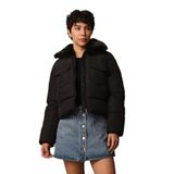 Only Siyah Kadın Mont Onlmaggı Fur Puffer Lıfe Cc Otw, M