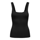 ONLY Siyah Kadın Triko Üst ONLGEMMA SL U-NECK KNT, M